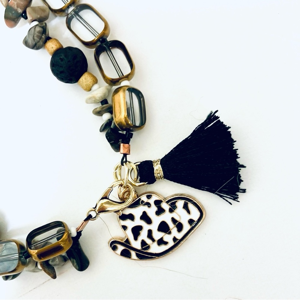 Artisan Western Dalmatian Cowgirl Bracelet